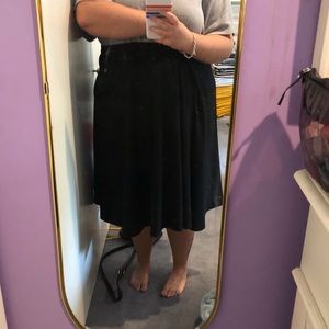 ASOS Curve Black Midi Skirt
